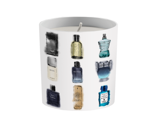 Men's fragrance bottle candle 